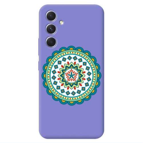 Samsung A56 Mandala D11 Purple Colored Silicone TPU Θήκη