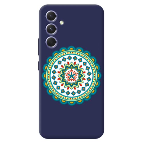 Samsung A56 Mandala D11 Dark blue Colored Silicone TPU Θήκη