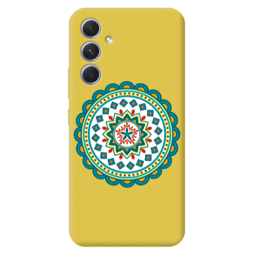 Samsung A56 Mandala D11 Yellow Colored Silicone TPU Θήκη