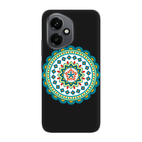 Honor Magic 400 Mandala D11 Black Colored Silicone TPU Θήκη