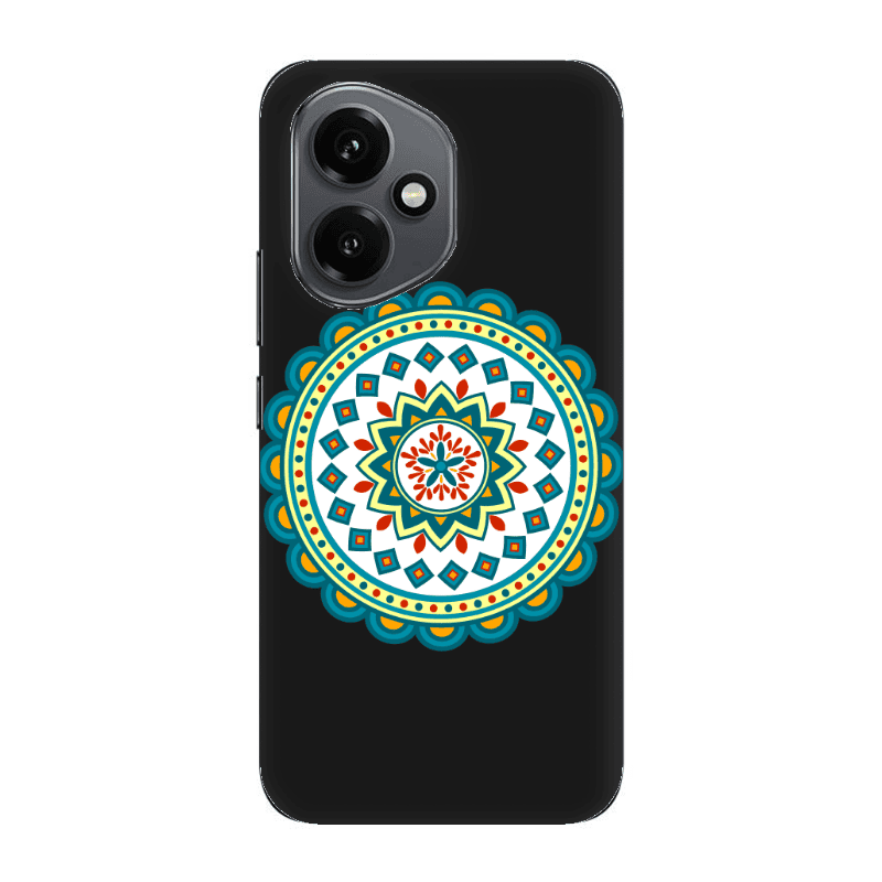Honor Magic 400 Mandala D11 Black Colored Silicone TPU Θήκη