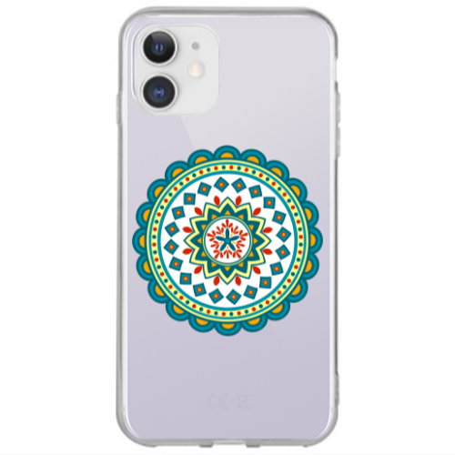 Apple iPhone 12 Mandala D11 Transparent Silicone TPU Θήκη