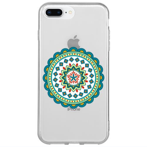 Apple iPhone 7 Plus Mandala D11 Transparent Silicone TPU Θήκη