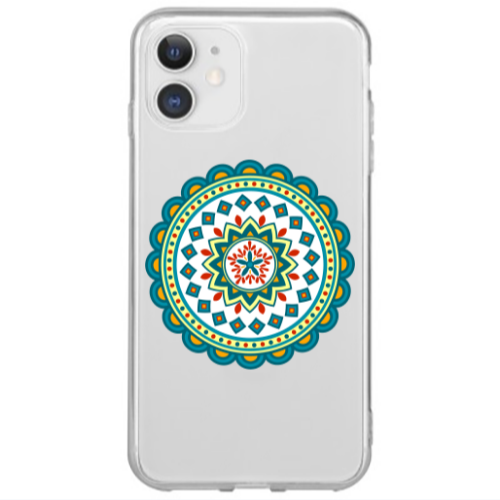Apple iPhone 12 Mini Mandala D11 Transparent Silicone TPU Θήκη