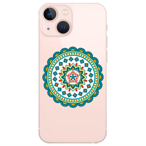 Apple iPhone 13 Mini Mandala D11 Transparent Silicone TPU Θήκη