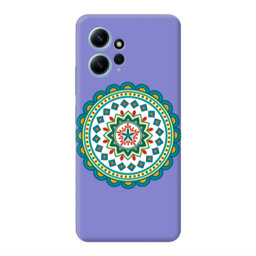 Xiaomi Redmi Note 12 4G Mandala D11 Purple Colored Silicone TPU Θήκη