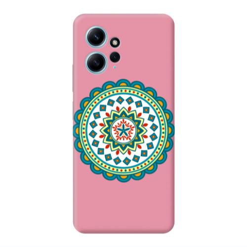 Xiaomi Redmi Note 12 4G Mandala D11 Pink Colored Silicone TPU Θήκη