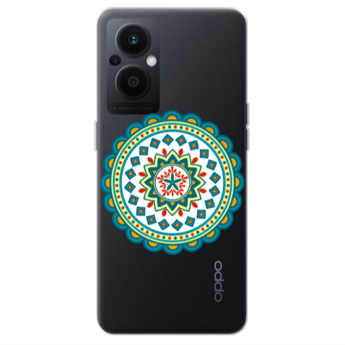 Oppo Reno 7 Lite Mandala D11 Transparent Silicone TPU Θήκη