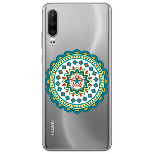 Huawei P30 Mandala D11 Transparent Silicone TPU Θήκη