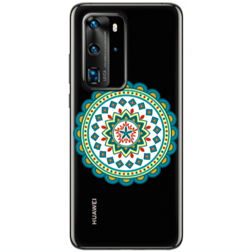 Huawei P40 Pro Mandala D11 Transparent Silicone TPU Θήκη