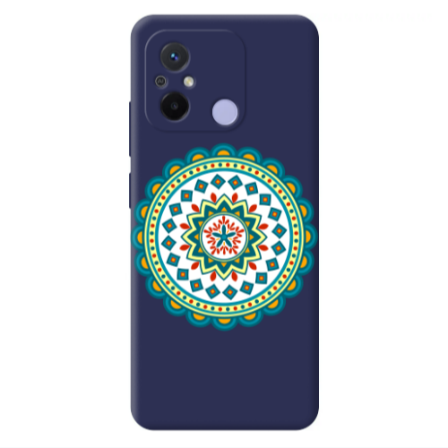 Xiaomi Redmi 12C Mandala D11 Dark blue Colored Silicone TPU Θήκη