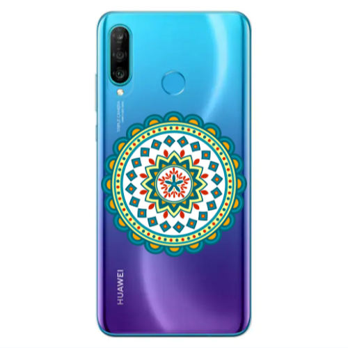 Huawei P30 Lite Mandala D11 Transparent Silicone TPU Θήκη
