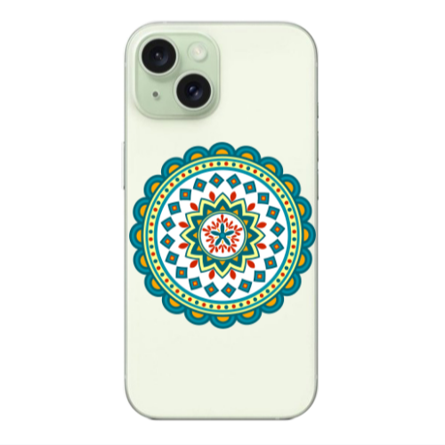 Apple iPhone 15 Mandala D11 Transparent Silicone TPU Θήκη