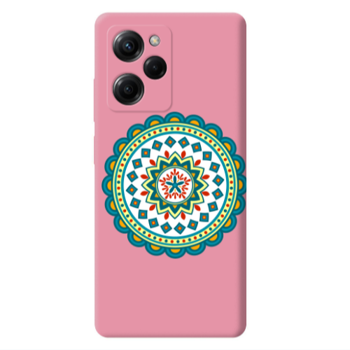 Xiaomi Poco X5 Pro Mandala D11 Pink Colored Silicone TPU Θήκη