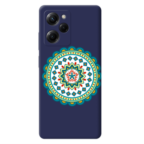 Xiaomi Poco X5 Pro Mandala D11 Dark blue Colored Silicone TPU Θήκη