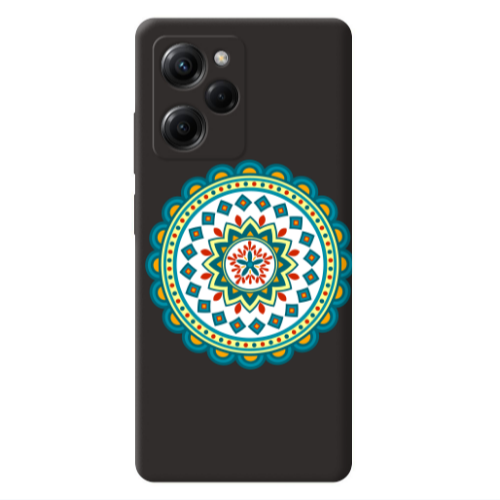 Xiaomi Poco X5 Pro Mandala D11 Black Colored Silicone TPU Θήκη