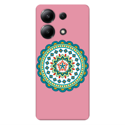 Xiaomi Redmi Note 13 4G Mandala D11 Pink Colored Silicone TPU Θήκη