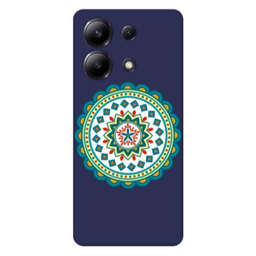 Xiaomi Redmi Note 13 4G Mandala D11 Dark blue Colored Silicone TPU Θήκη