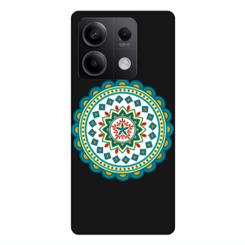 Xiaomi Redmi Note 13Pro 5G Mandala D11 Black Colored Silicone TPU Θήκη