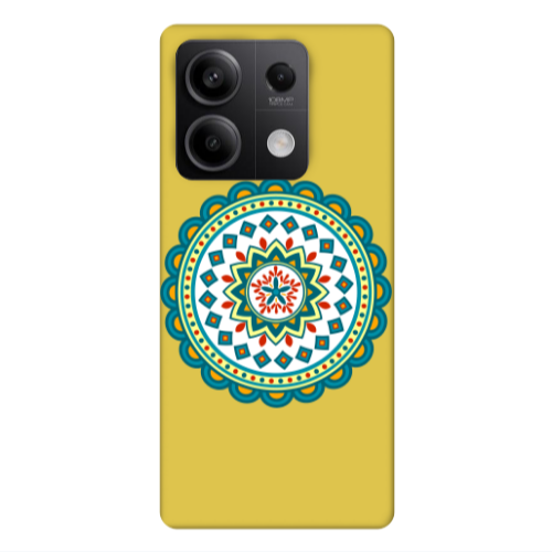 Xiaomi Redmi Note 13Pro 5G Mandala D11 Yellow Colored Silicone TPU Θήκη