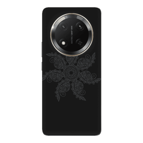 Honor Magic 7 Lite Mandala D24 Black Colored Silicone TPU Θήκη