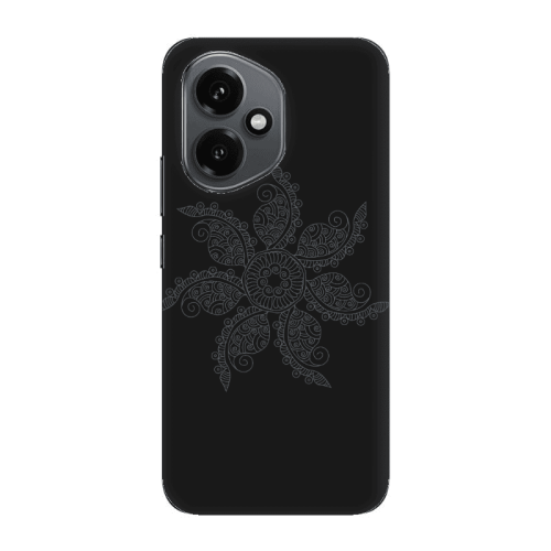 Honor Magic 400 Mandala D24 Black Colored Silicone TPU Θήκη