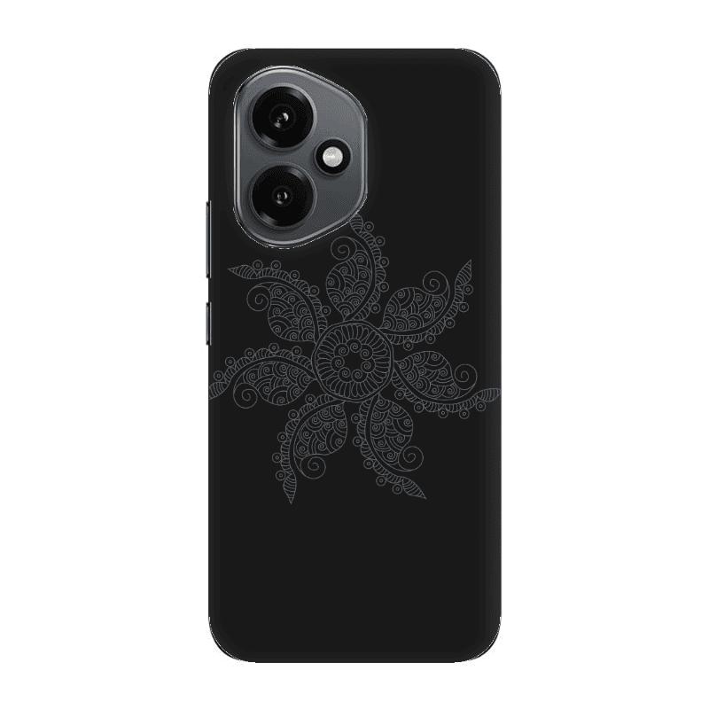 Honor Magic 400 Mandala D24 Black Colored Silicone TPU Θήκη