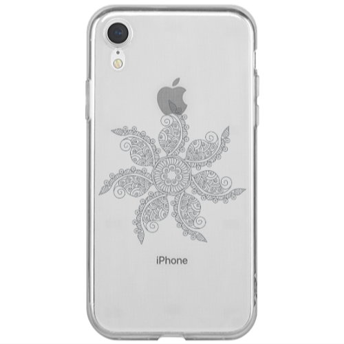 Apple iPhone Xr Mandala D24 Transparent Silicone TPU Θήκη