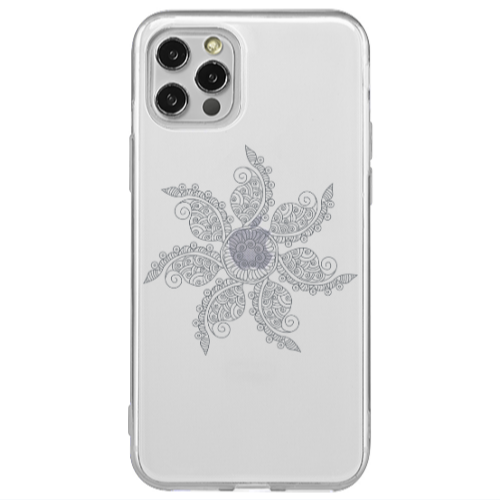 Apple iPhone 12 Pro Mandala D24 Transparent Silicone TPU Θήκη