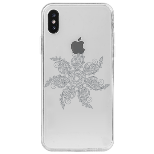Apple iPhone Xs Max Mandala D24 Transparent Silicone TPU Θήκη
