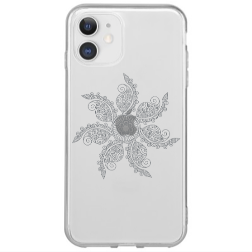 Apple iPhone 12 Mini Mandala D24 Transparent Silicone TPU Θήκη