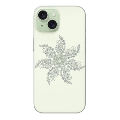 Apple iPhone 15 Plus Mandala D24 Transparent Silicone TPU Θήκη
