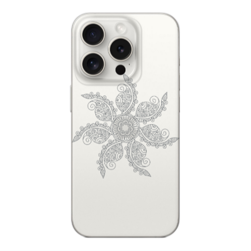 Apple iPhone 15 Pro Mandala D24 Transparent Silicone TPU Θήκη