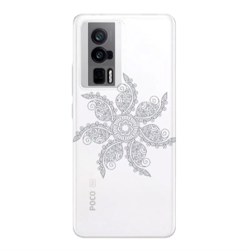 Xiaomi Poco F5 Pro Mandala D24 Transparent Silicone TPU Θήκη