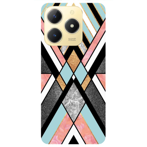 Realme C61 marble mix Transparent Silicone TPU Θήκη
