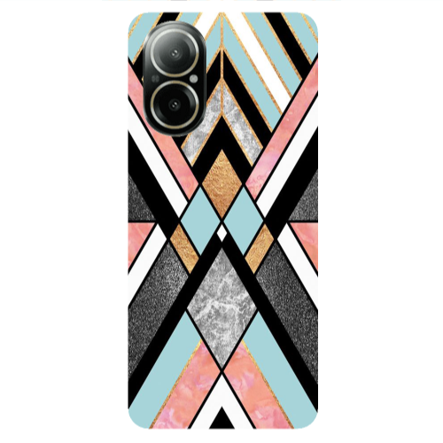 Realme C67 marble mix Transparent Silicone TPU Θήκη