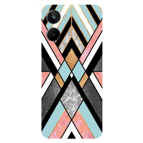 Realme 10 marble mix Transparent Silicone TPU Θήκη