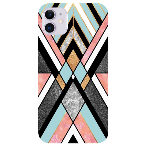 Apple iPhone 11  marble mix Transparent Silicone TPU Θήκη
