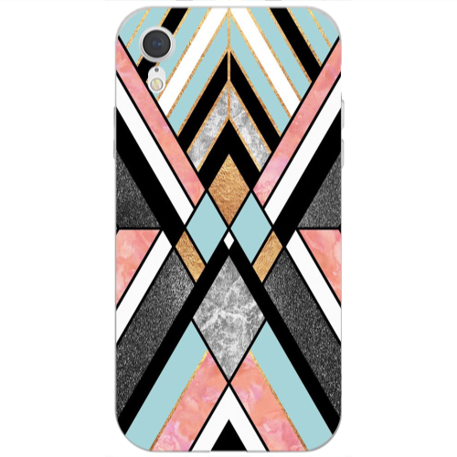 Apple iPhone Xr marble mix Transparent Silicone TPU Θήκη