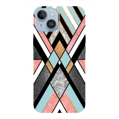 Apple iPhone 14  marble mix Transparent Silicone TPU Θήκη