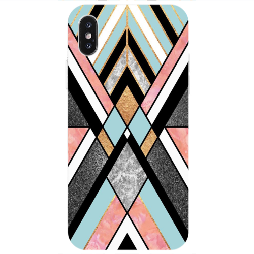 Apple iPhone Xs Max marble mix Transparent Silicone TPU Θήκη