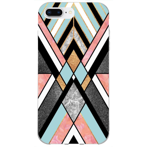 Apple iPhone 7 Plus marble mix Transparent Silicone TPU Θήκη