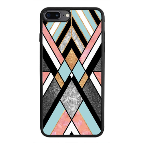 Apple iPhone 7 Plus marble mix Black Glossy Θήκη