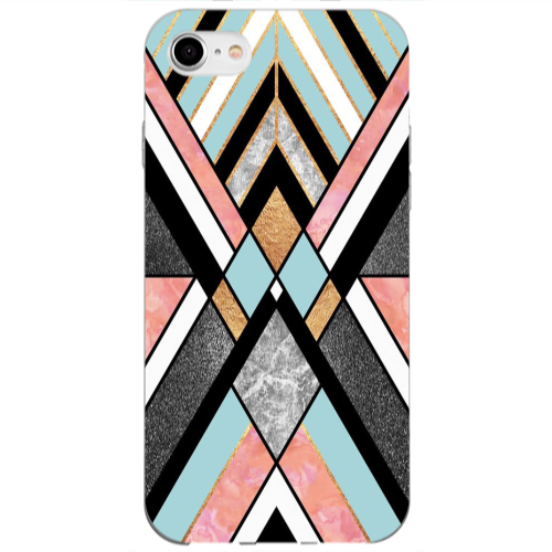 Apple iPhone SE 2020 marble mix Transparent Silicone TPU Θήκη