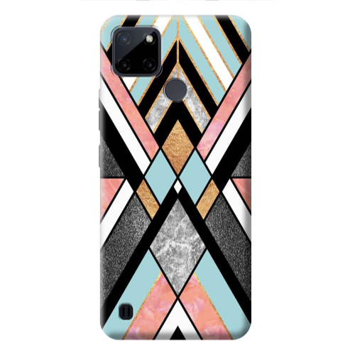 Realme C25Y marble mix Transparent Silicone TPU Θήκη