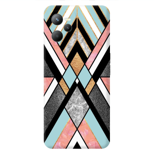 Realme C35 marble mix Transparent Silicone TPU Θήκη