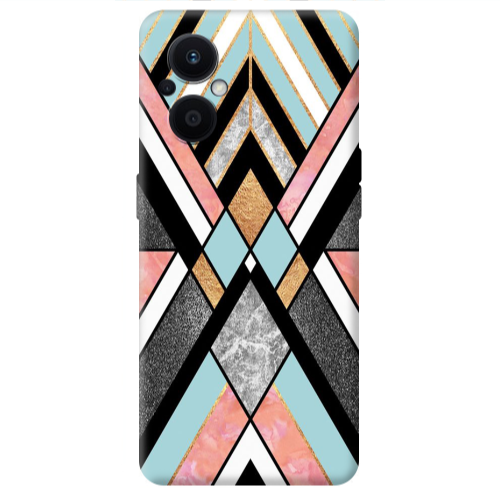 Oppo Reno 7 Lite marble mix Transparent Silicone TPU Θήκη