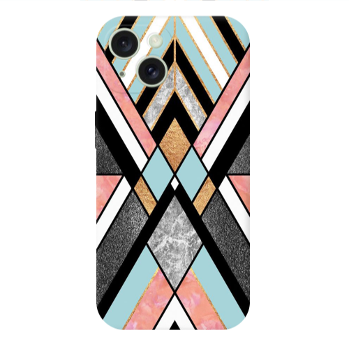 Apple iPhone 15 Plus marble mix Transparent Silicone TPU Θήκη