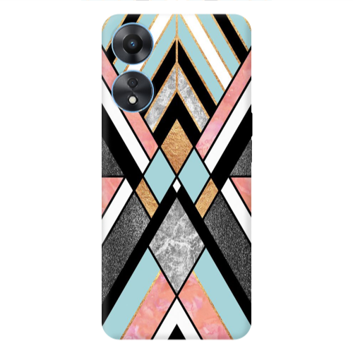 Oppo A 98 marble mix Transparent Silicone TPU Θήκη