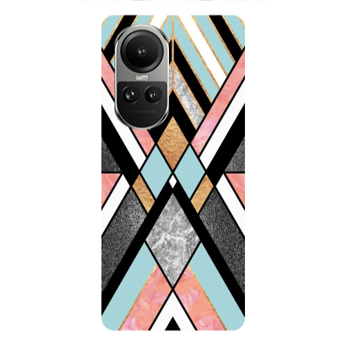 Oppo Reno10 5G marble mix Transparent Silicone TPU Θήκη